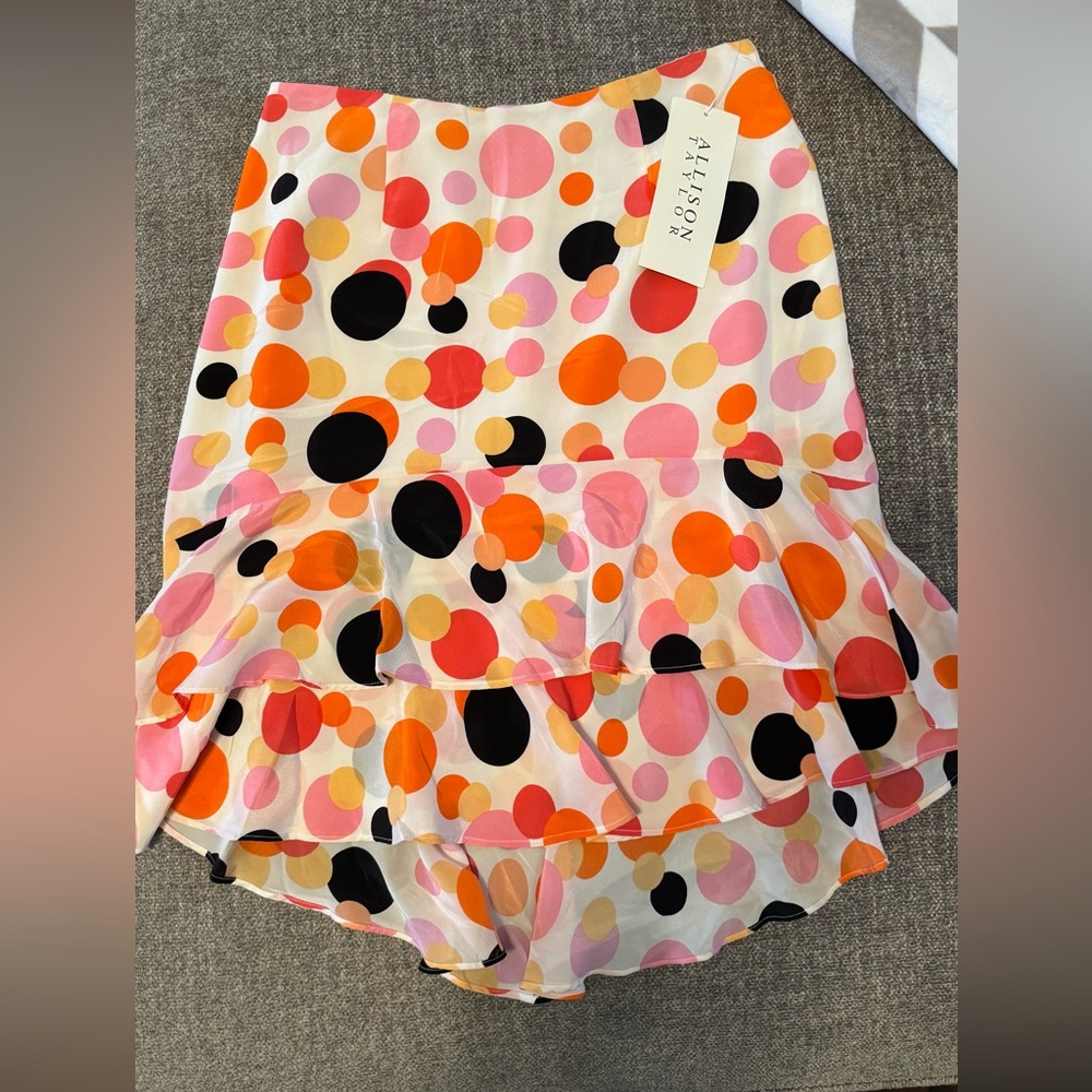 Allison Taylor Tiered Ruffle Hem Skirt